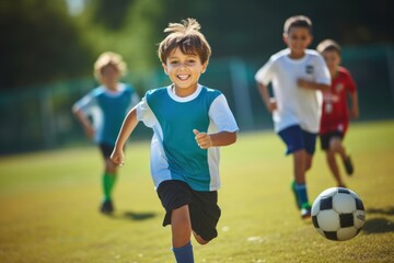 Obraz premium Football football soccer child.