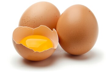 Eggs isolated on a white background.