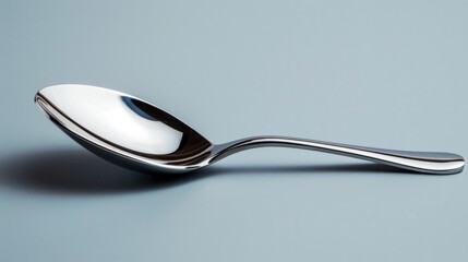 A spoon with a silver handle sitting on top of another spoon, AI