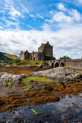 Spectacularly sited reconstructed Medieval castle. Sited on an island, connected by a causeway to the mainland at the head of Loch Duich.