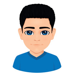 Portrait of cute black haired boy