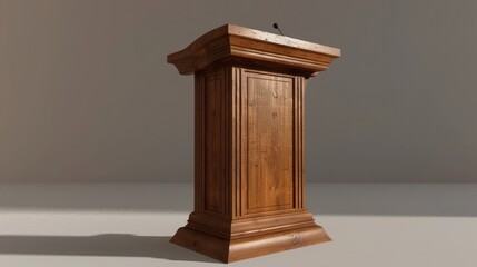 D Rendered Lectern Equipped for Professional Presentations - obrazy, fototapety, plakaty
