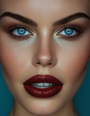 Naklejka premium close up portrait of woman with makeup