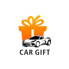 car gift logo vector template illustration design