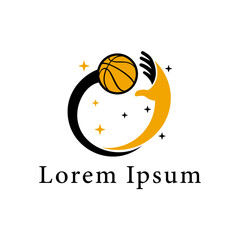 basketball logo vector template illustration design