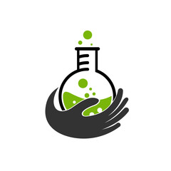 laboratory logo vector template illustration design