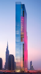 Fototapeta premium Curved glass curtain wall modern building