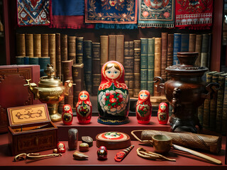 Muñecas rusas y objetos de cultura