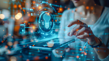 Futuristic Business Interface: Global Connectivity in Action