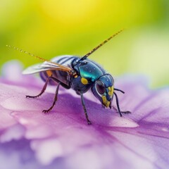 Naklejka premium fly on leaf