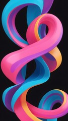 Colorful fluid background wallpaper, wavy abstract, futuristic and modern. Isolated object.