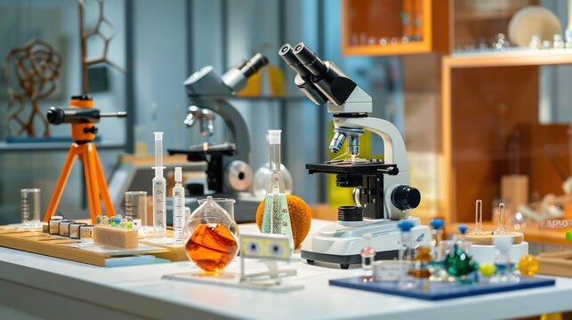 Capture the excitement of hands-on science with a display of microscopes, slides, and specimens for exploration.