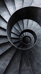 Steel spiral stair architecture staircase building.