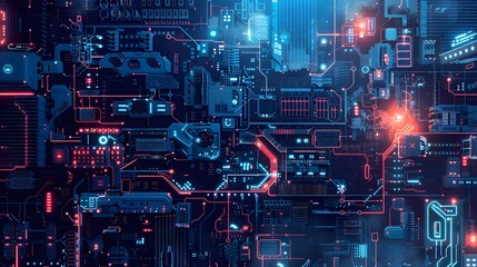 Obraz premium high technology background