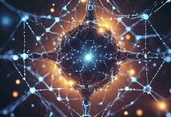 Obraz premium 'Molecular composition lines dna universe Abstract science connect Space neuron form lines and technology stars Connection Galaxy shapes points dots structure'