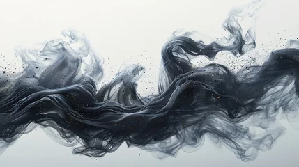 Fotobehang Black smoke, cut out © Jennifer