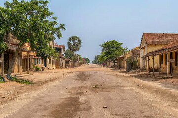 Street old town in Africa background outdoors architecture landscape.