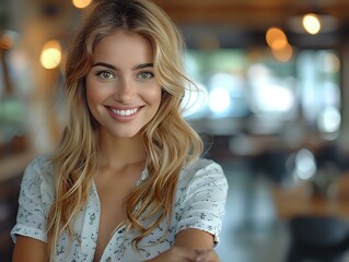 Obraz premium Successful Business Connection: Woman's Warm Handshake