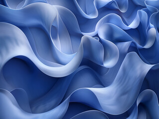 blue wave surface 3d rendering