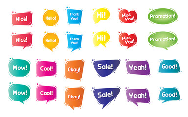 Bubble Speech border frame Gradiant design for decoration or hightlight text word sale price