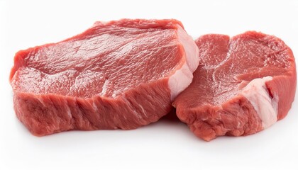 raw meat on a white background