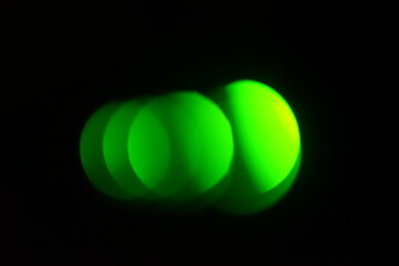 light ball on green background