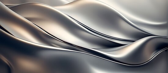  Chrome Metal Wave Background 