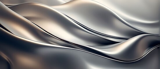 Obraz premium Chrome Metal Wave Background 