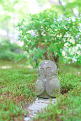Japanese Jizo statues of Enkoji Temple (圓光寺) in Kyoto