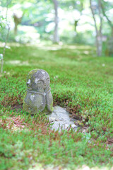 Japanese Jizo statues of Enkoji Temple (圓光寺) in Kyoto