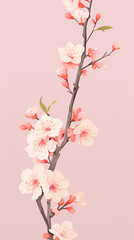 Beautiful pink cherry blossoms