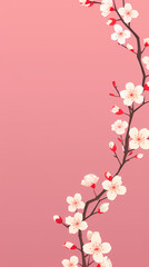 Beautiful pink cherry blossoms