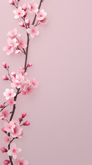 Beautiful pink cherry blossoms