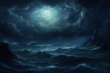 Fototapeta premium Ocean sea astronomy nature.