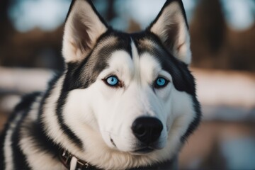 'blue husky eyes dog s close shot breed closeup photogenic mammal white collar wise brown canada life native fur siberian difference fighter different wolf eye macro friends fear look dangerous face'