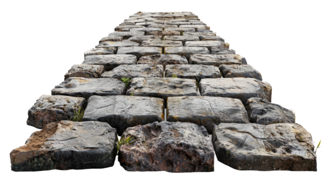 Cobblestone Pathway Isolated
