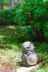 Japanese Jizo statues of Enkoji Temple (圓光寺) in Kyoto