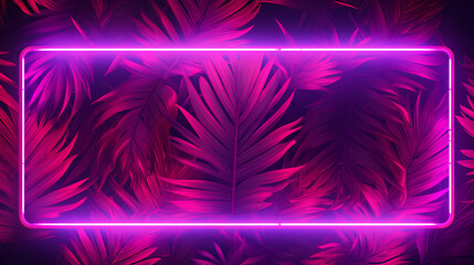 Neon purple rectangular frame