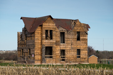 Old farm house, slated for a demolition