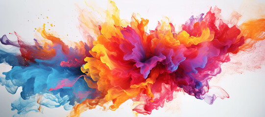 colorful watercolor ink splashes, paint 317