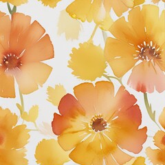 abstract drawing watercolor background of marigold