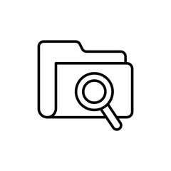 Find folder outline icons, minimalist vector illustration ,simple transparent graphic element .Isolated on white background