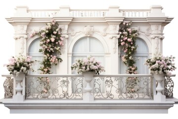 Balcony flower architecture building.