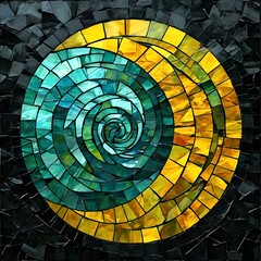 mosaic decoration design background with circles