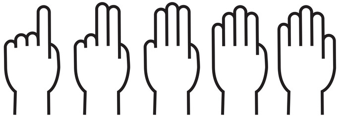 손가락 숫자세기 일러스트
finger counting illustrations