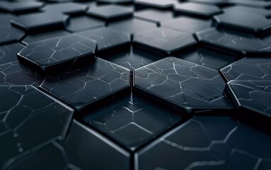 creative modern hexagonal grid trend dark structure background very beautiful 3d illustration