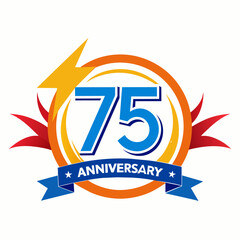 75 Years Anniversary Logo Concept Vector (4)