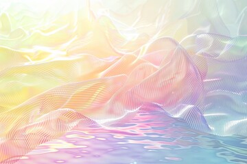 Bright Glow Pastel Gradient Wallpaper with Colorful Mesh Design and Decorative Water Effects