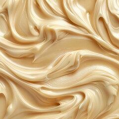 Fototapeta premium smooth creamy wavey liquid almond hand soap zoomed in texture top view close-up