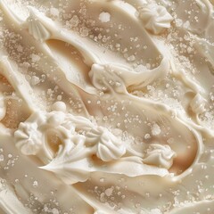 whipped tallow cream chunky grainy smear cosmetics sample texture realistic close-up